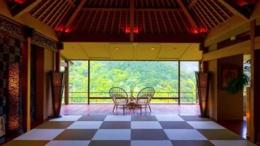 箱根連山を一望する渓谷に建つ絶景の全室露天風呂付き客室の宿『箱根吟遊』